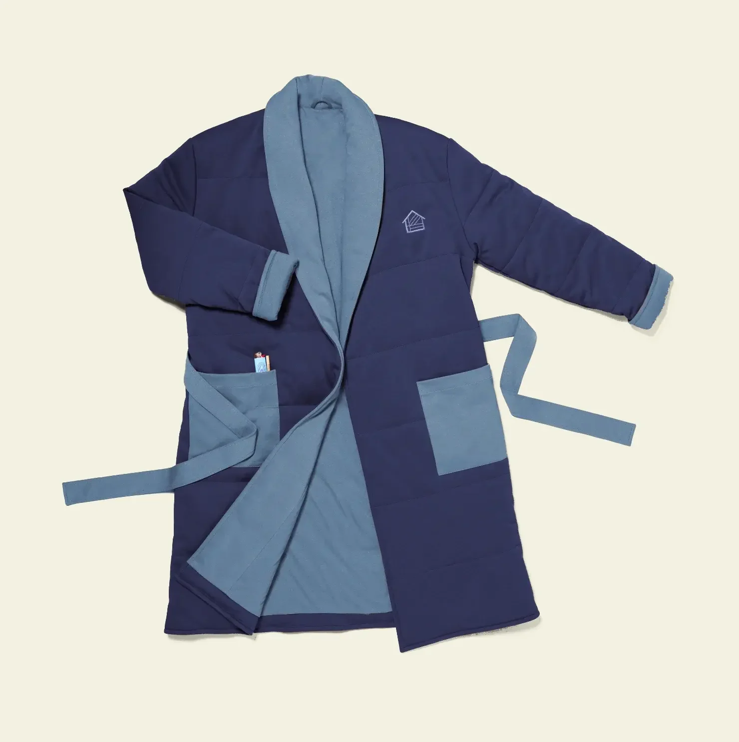 Housecoat in Navy - Image 4